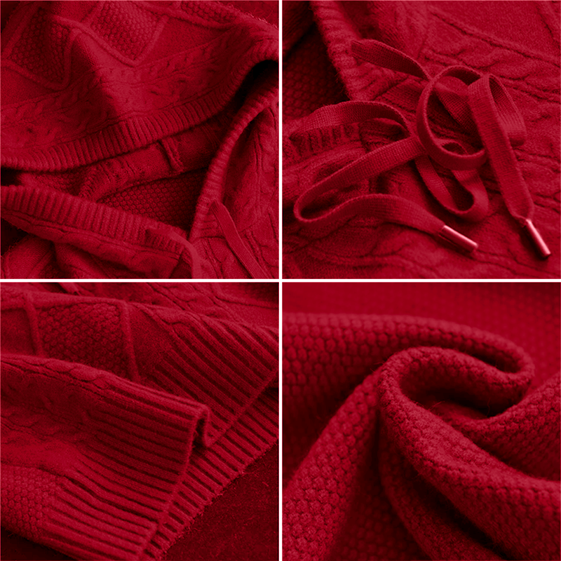 Emily | Cable Knit Hoodie Sweater 4