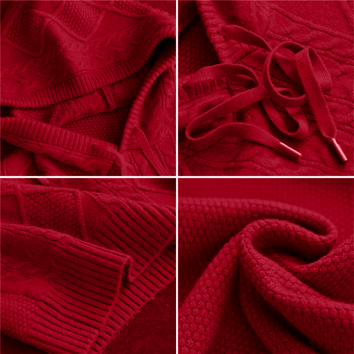 Emily | Cable Knit Hoodie Sweater 4