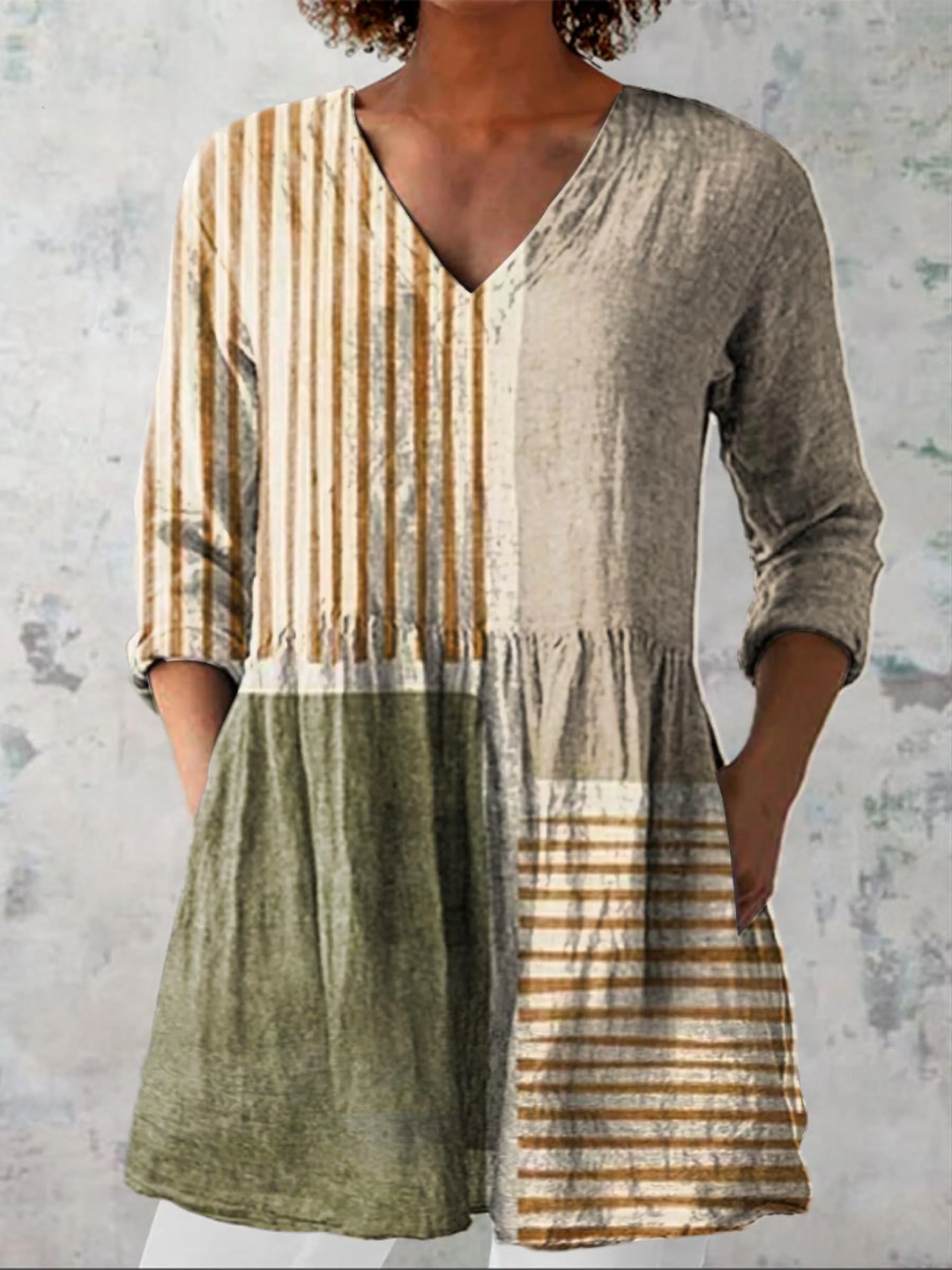 Halley | Long V-Neck Shirt 0