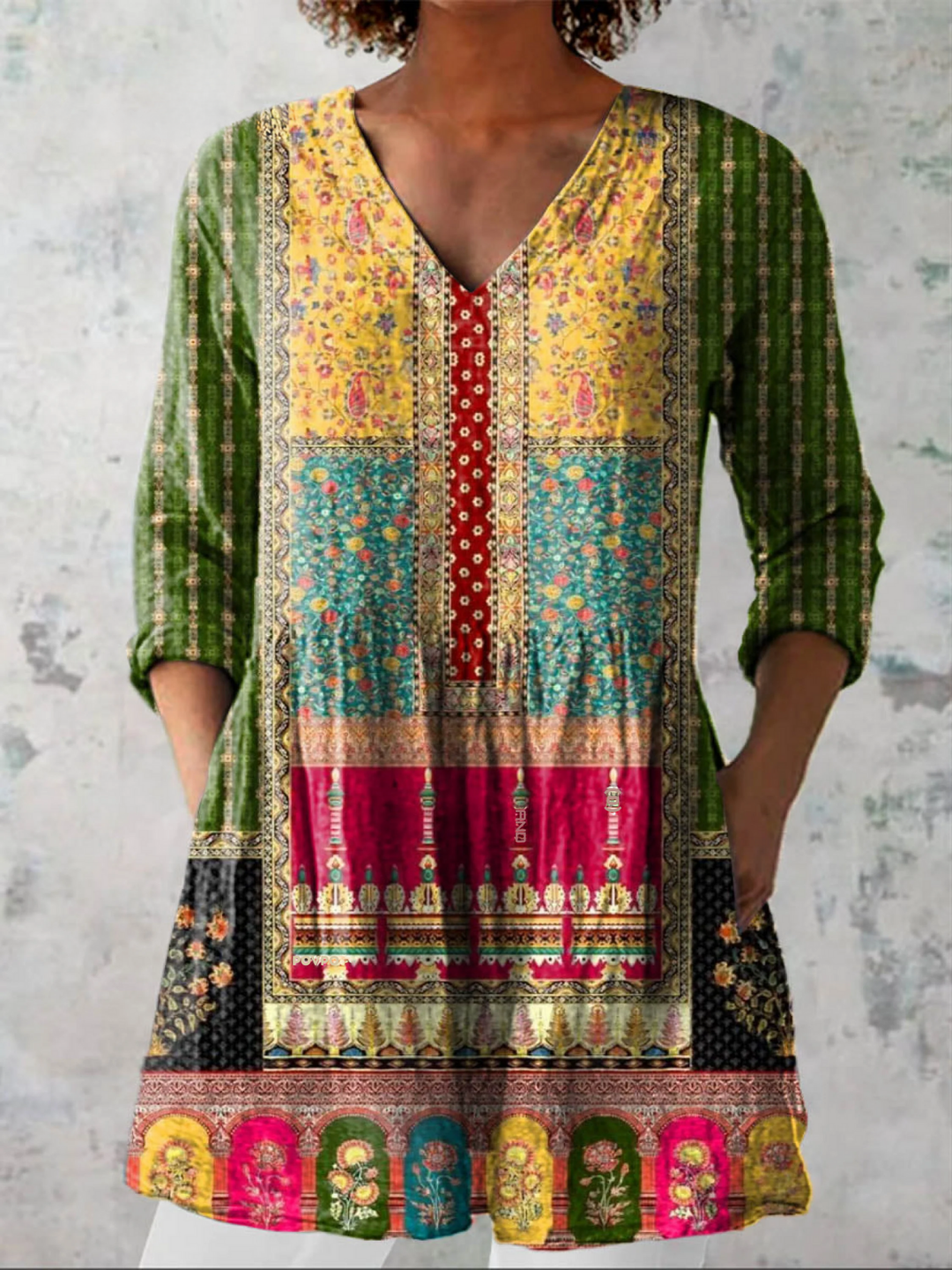Jacinda | Long V-Neck Shirt 0