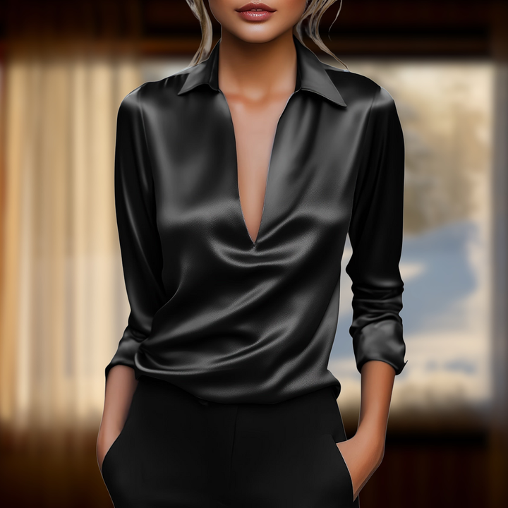 Kyrra™ | Elegant Silk Blouse for Women