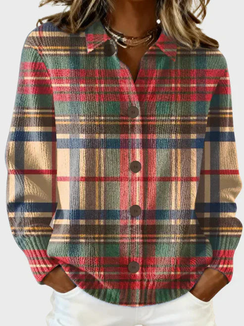 Taylor | RETRO PLAID CARDIGAN