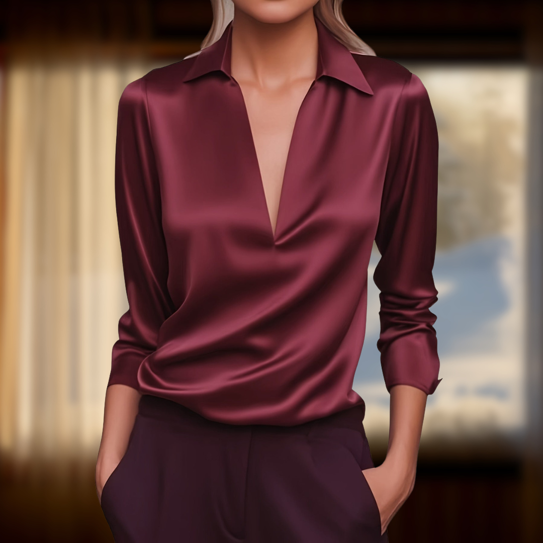 Kyrra™ | Elegant Silk Blouse for Women