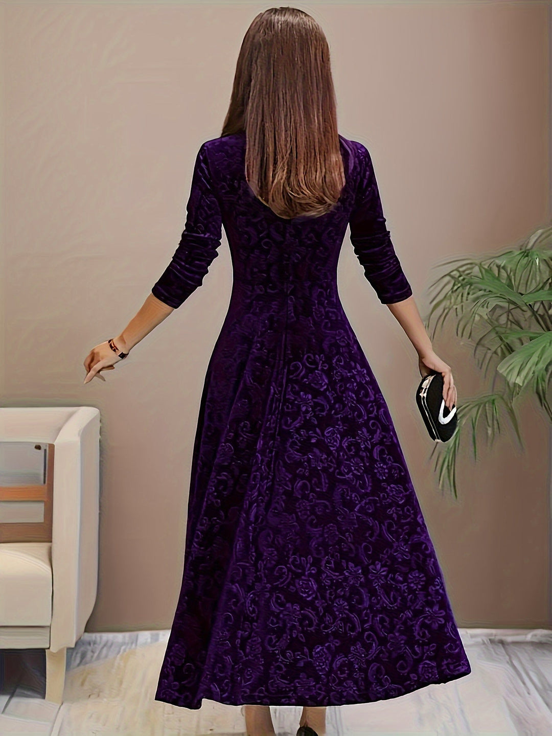 Nicola™ Elegant Velvet Dress