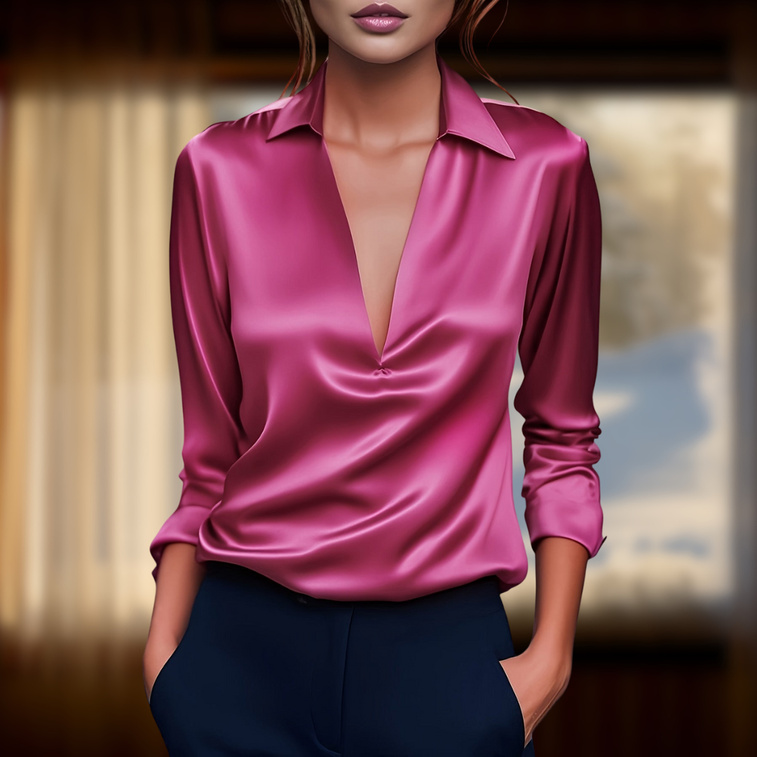 Kyrra™ | Elegant Silk Blouse for Women