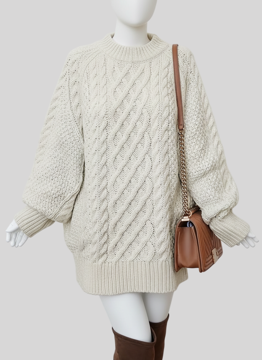 Alena™ | Effortless Black Sweater Dress 2