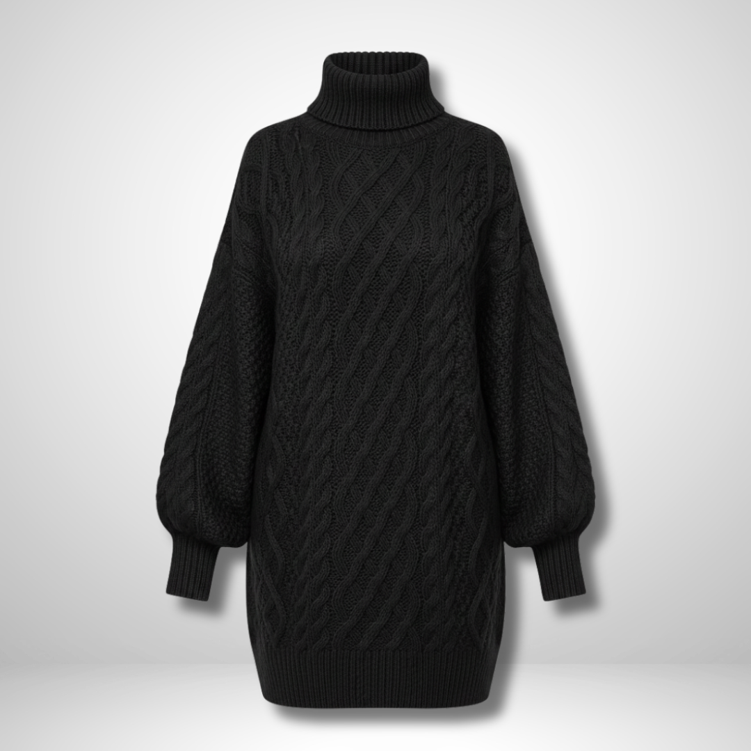 Alena™ | Effortless Black Sweater Dress 6