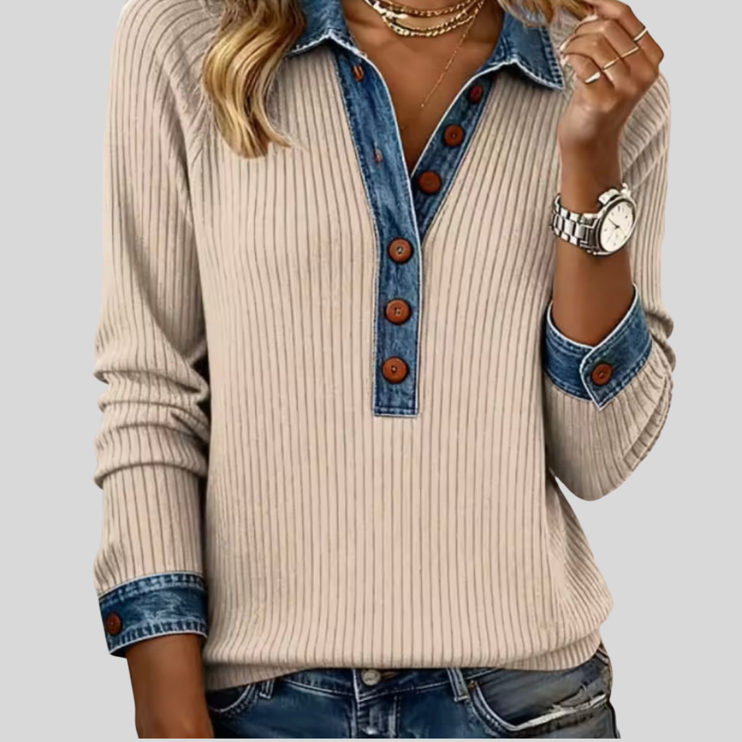 Amélie™ | Cozy Ribbed Knit Top 0