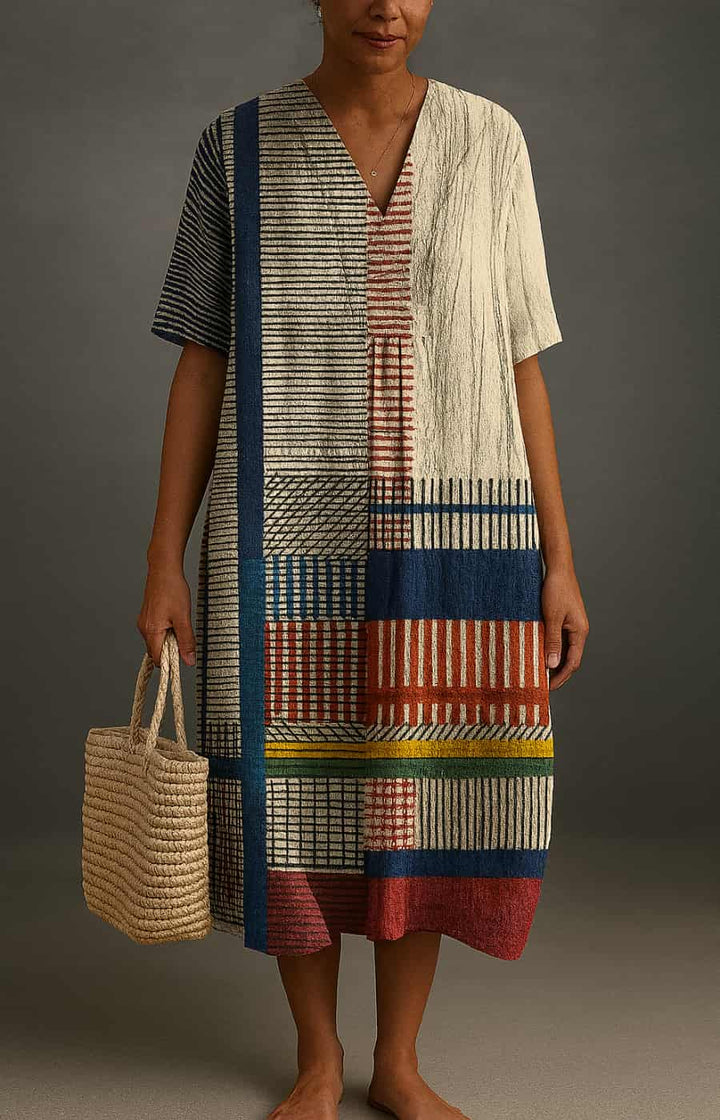 Apollonia™ | Elegant Artisan Print Womens Dress 2