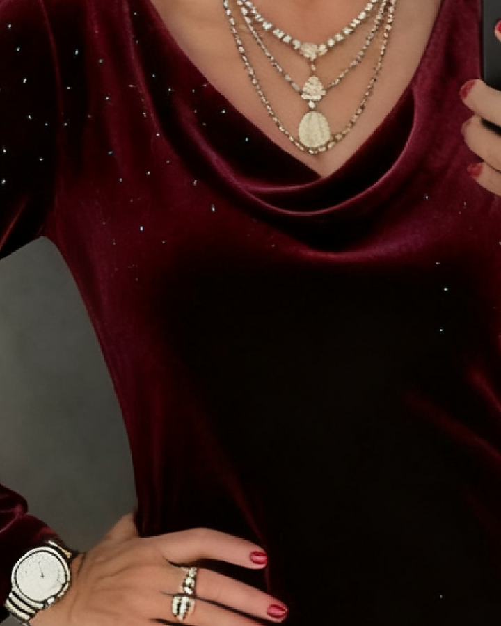 Aubrey | Shimmering Finish Straight-Cut Dress 1