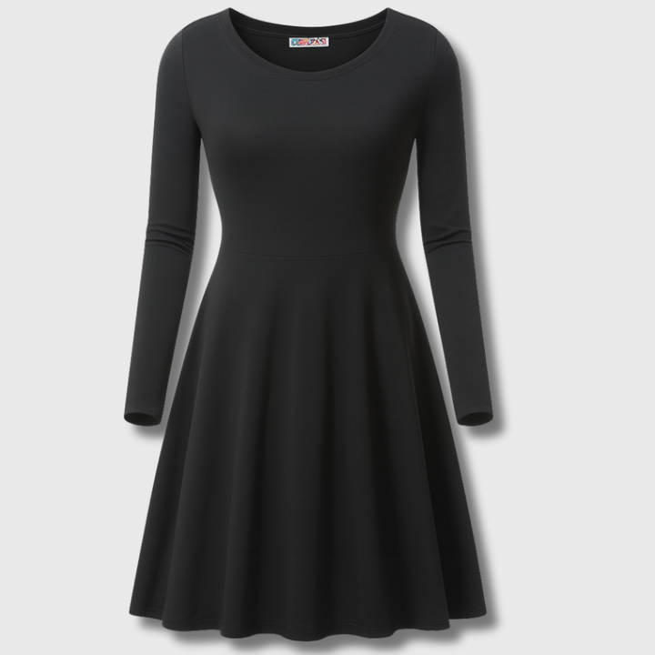 Ava | Classic Long-Sleeve Fit & Flare Dress 0