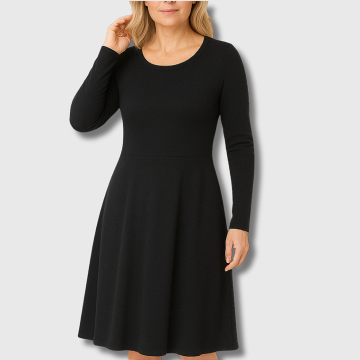 Ava | Classic Long-Sleeve Fit & Flare Dress 1