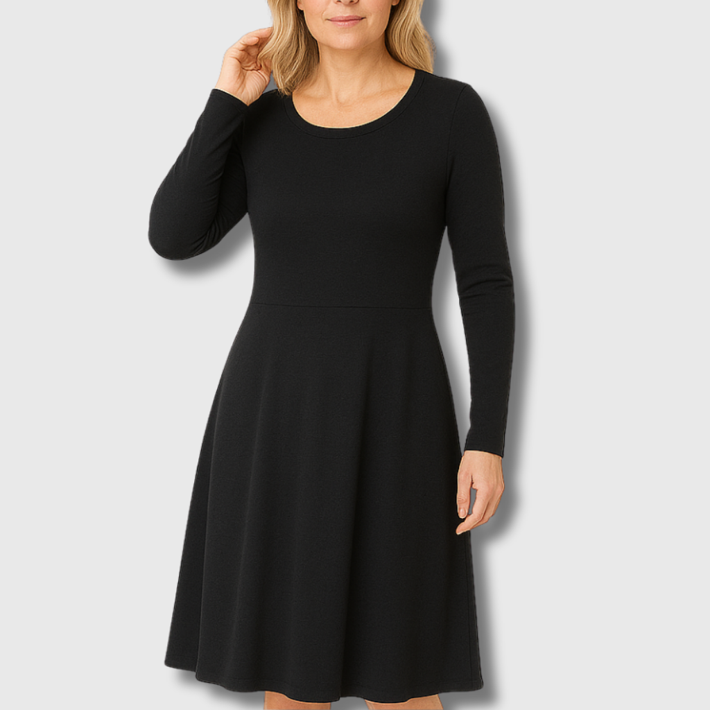 Ava | Classic Long-Sleeve Fit & Flare Dress 2