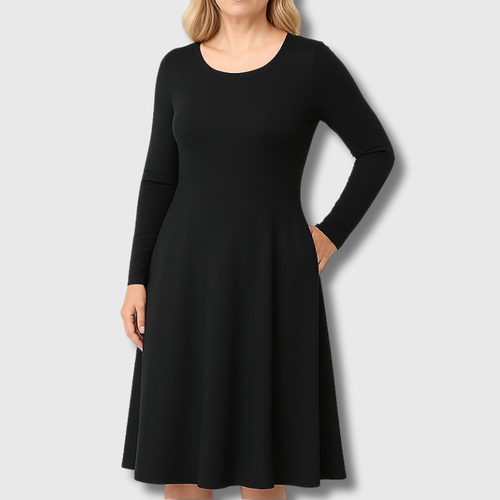 Ava | Classic Long-Sleeve Fit & Flare Dress 3