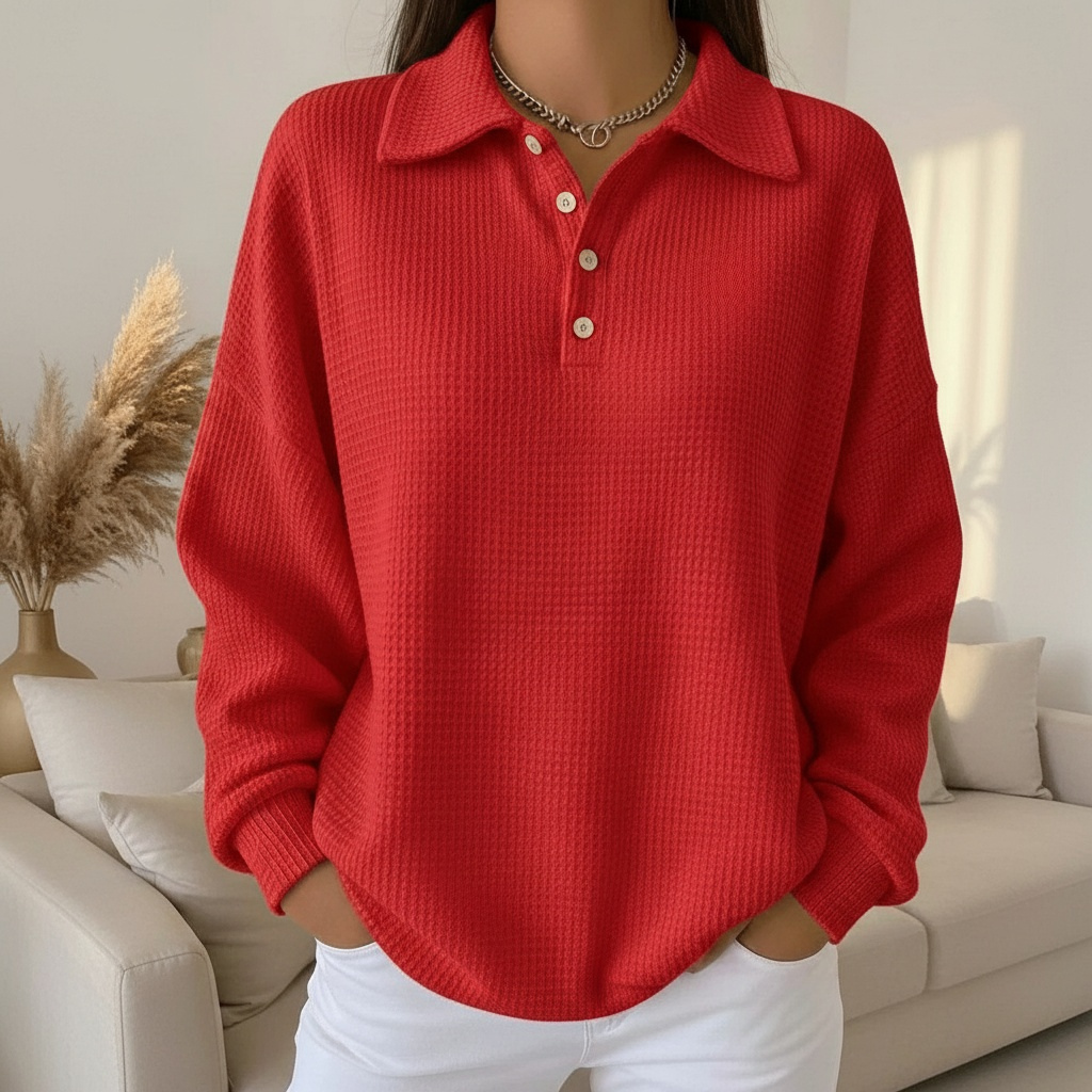Ava™ | Elegant Knit Polo Sweater 0