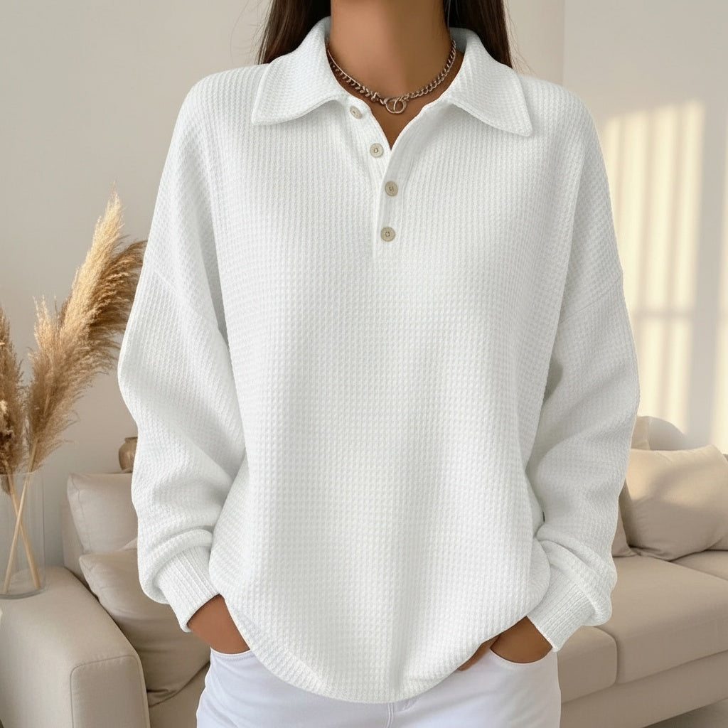 Ava™ | Elegant Knit Polo Sweater 1