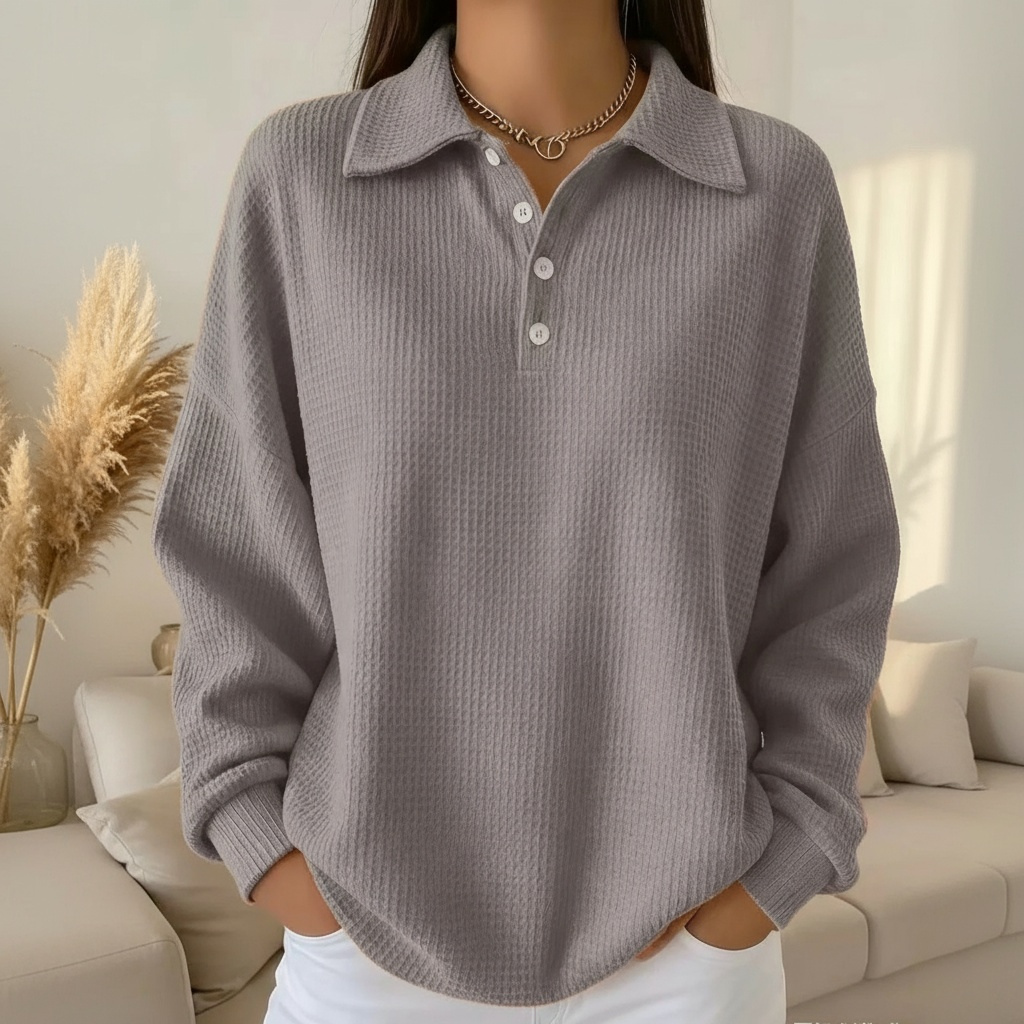 Ava™ | Elegant Knit Polo Sweater 3