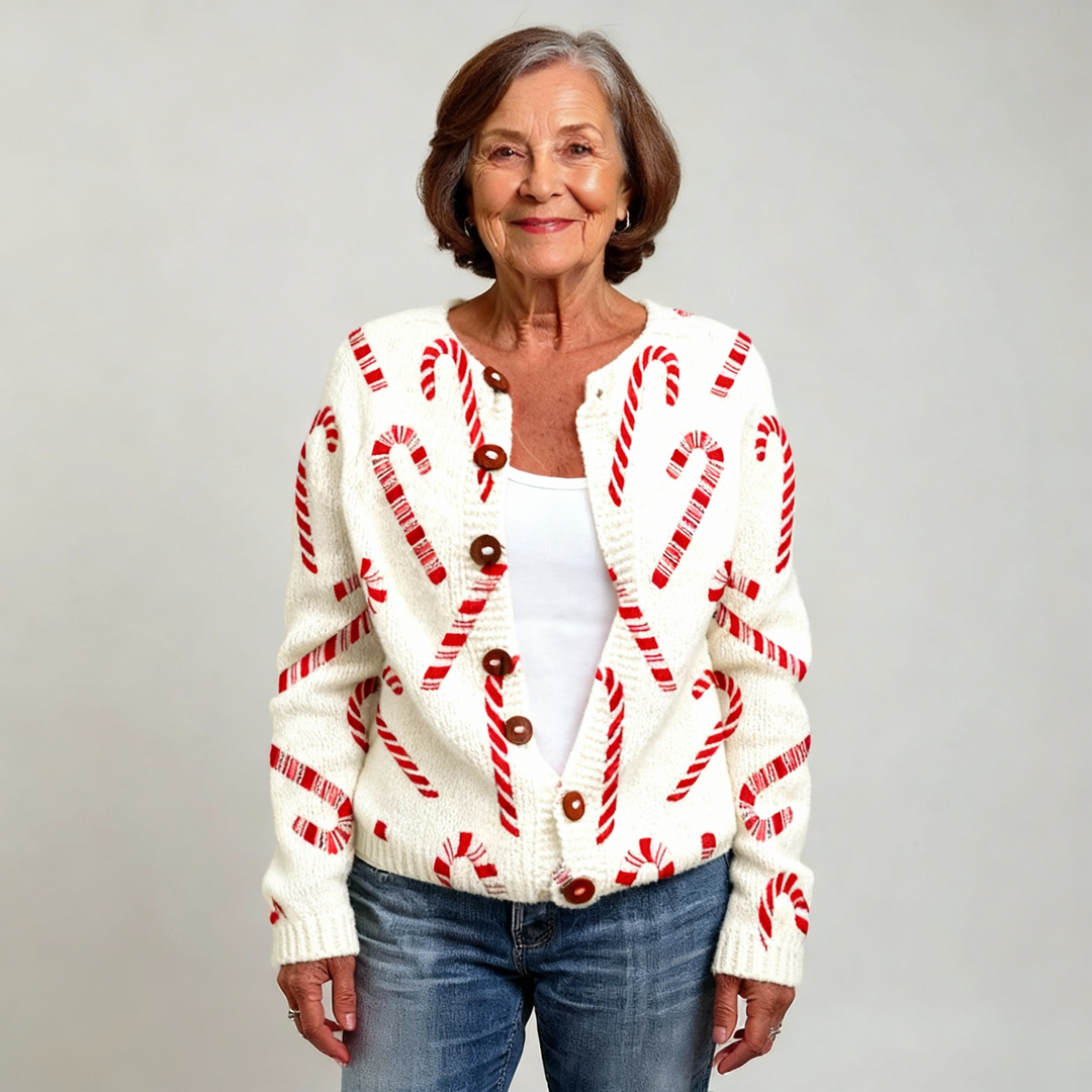 Carla | Festive Candy Cardigan 0
