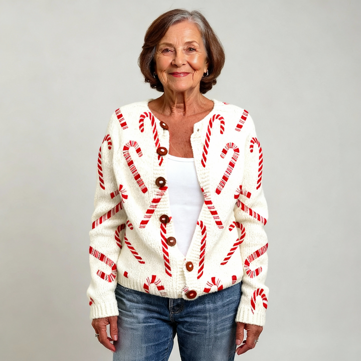 Carla | Festive Candy Cardigan 0