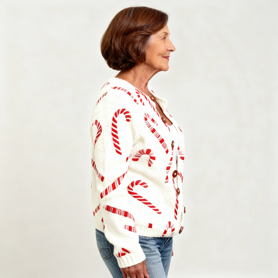 Carla | Festive Candy Cardigan 1