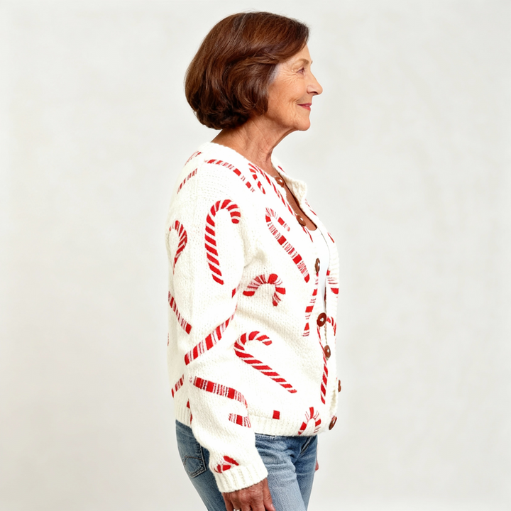 Carla | Festive Candy Cardigan 1