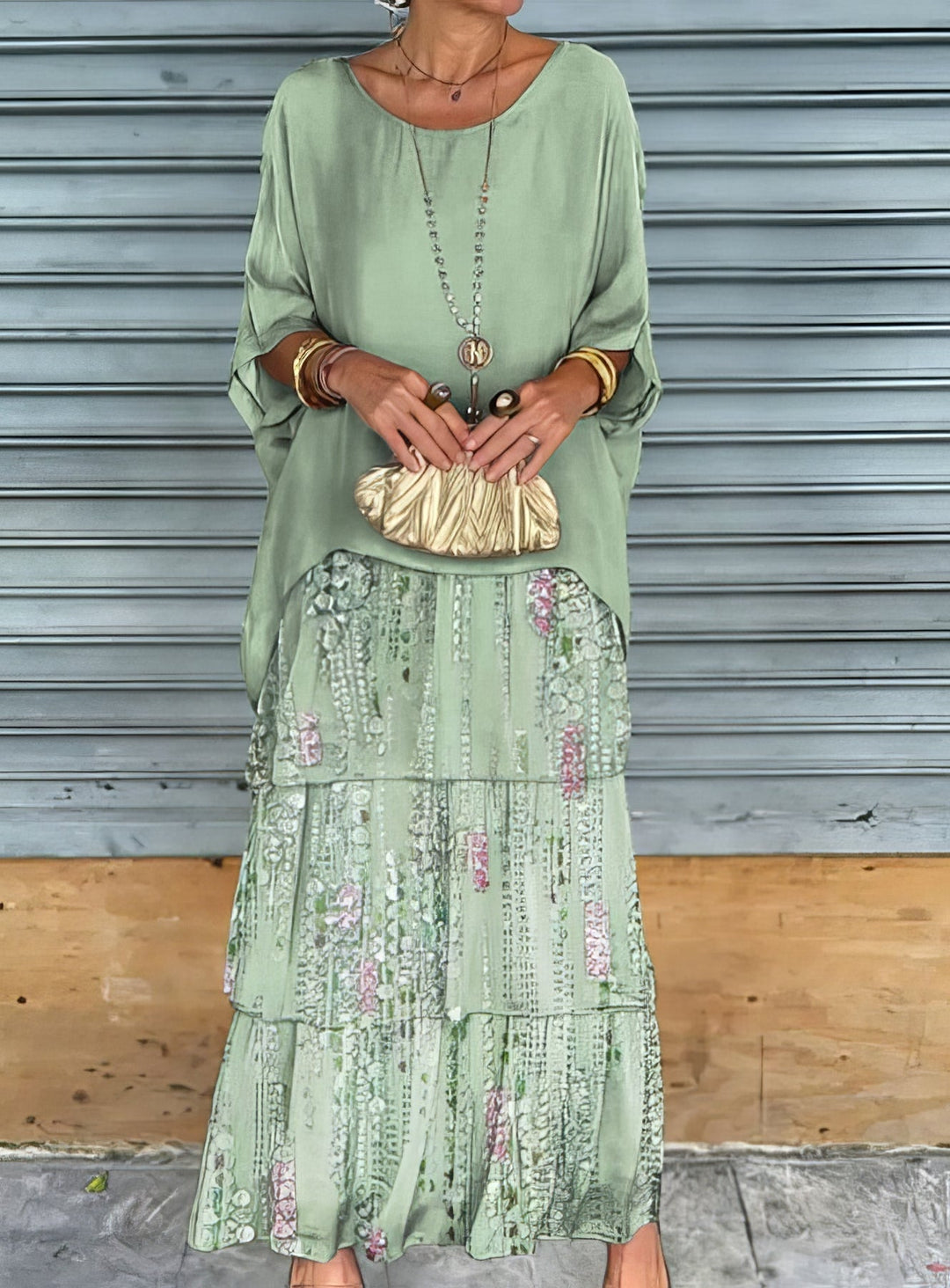 Caroline™ | Elegant Long Sleeve Maxi Dress for Women 1