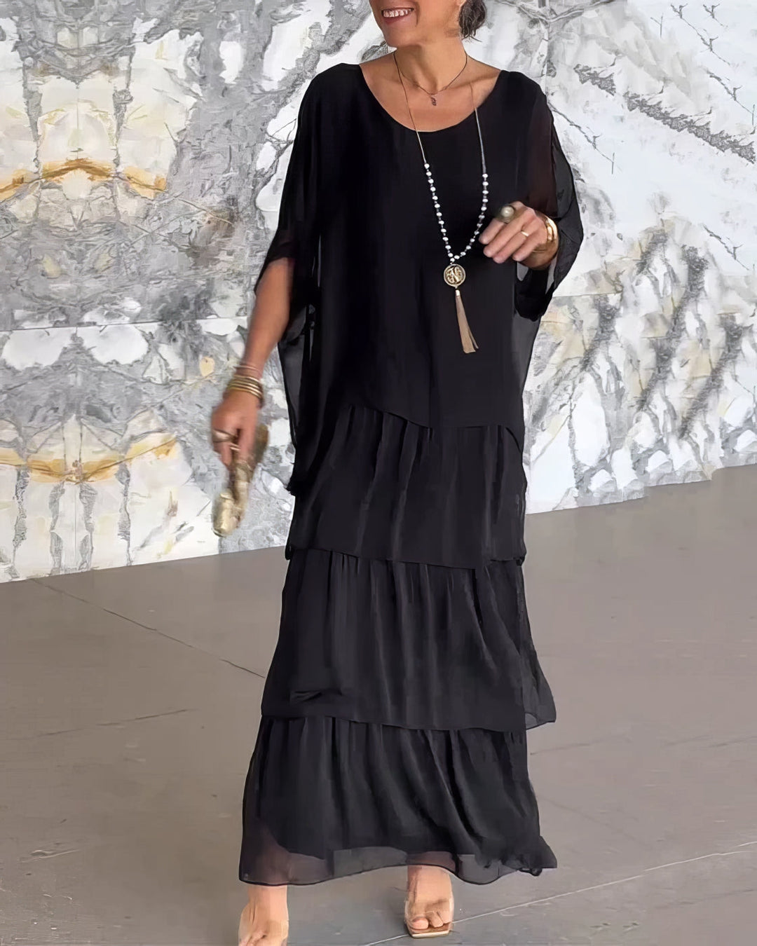 Caroline™ | Elegant Long Sleeve Maxi Dress for Women 4