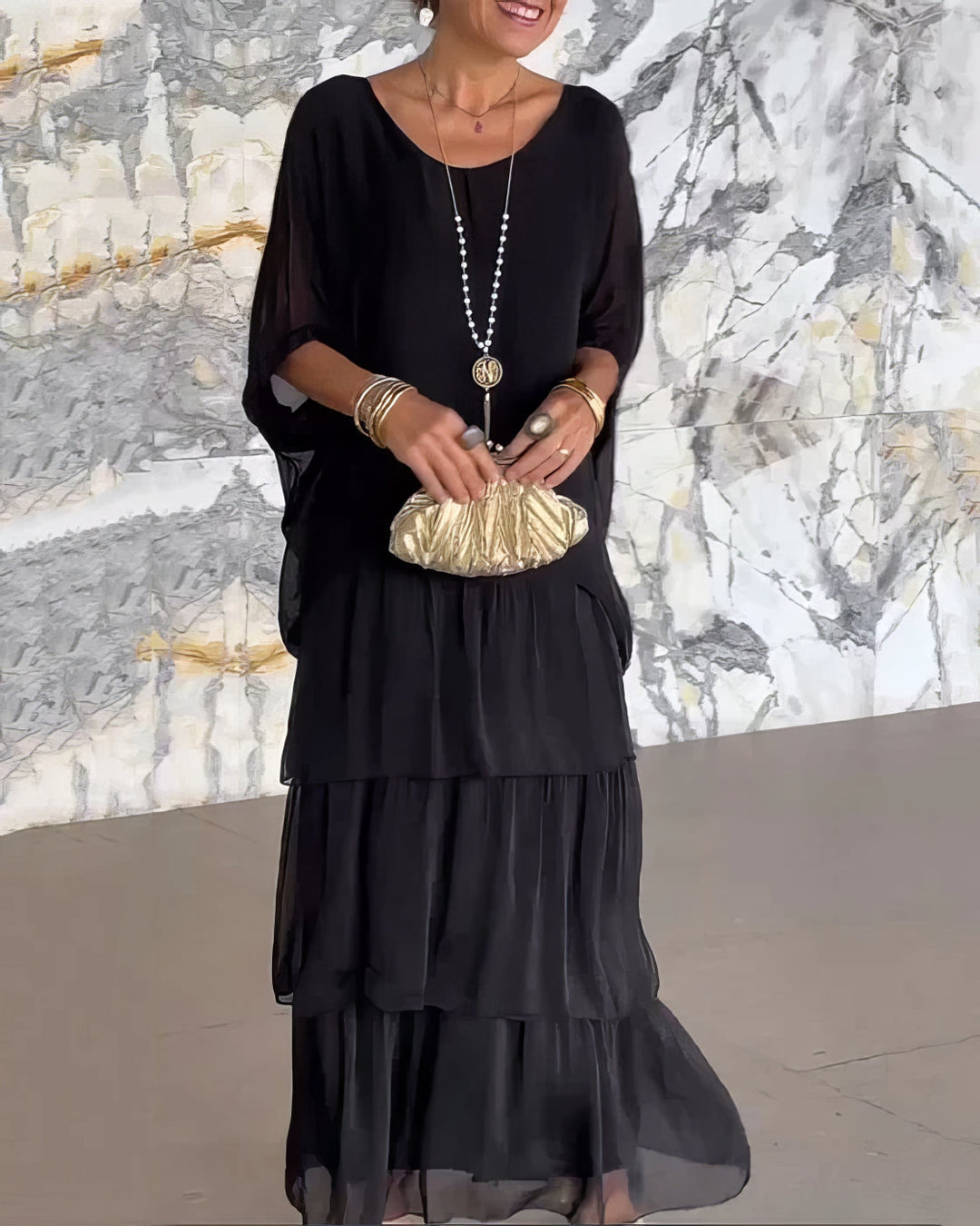 Caroline™ | Elegant Long Sleeve Maxi Dress for Women 6