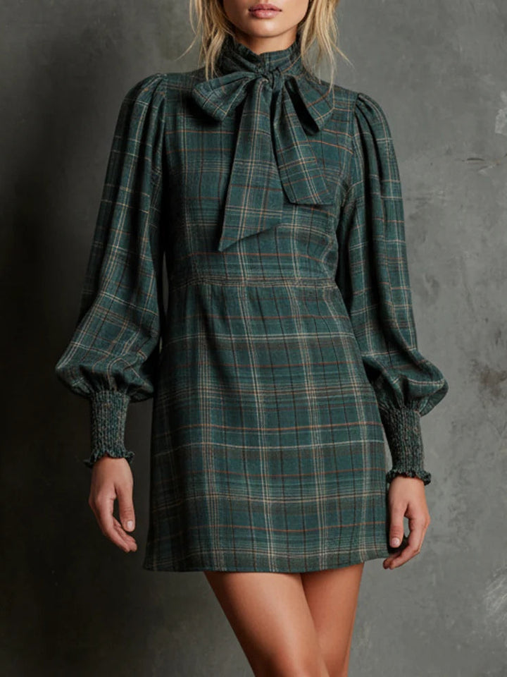 Celeste | Plaid Bow Mini Dress 3