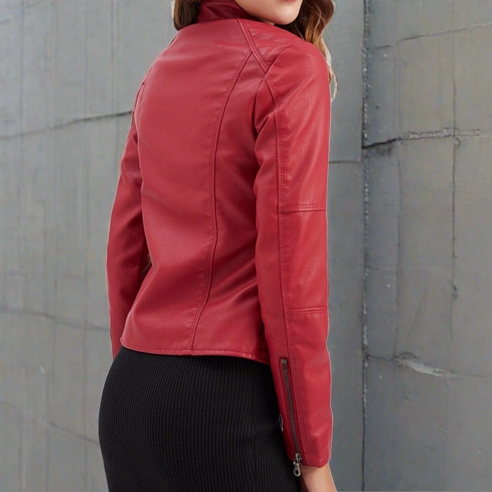 Diana™ | Chic Black Leather Jacket 3