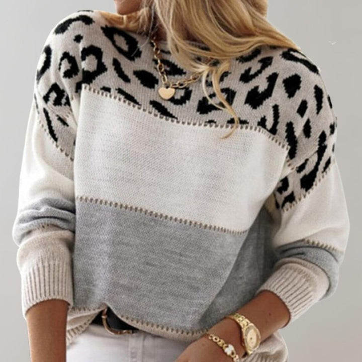 Diane | Leopard Accent Knit Sweater 2