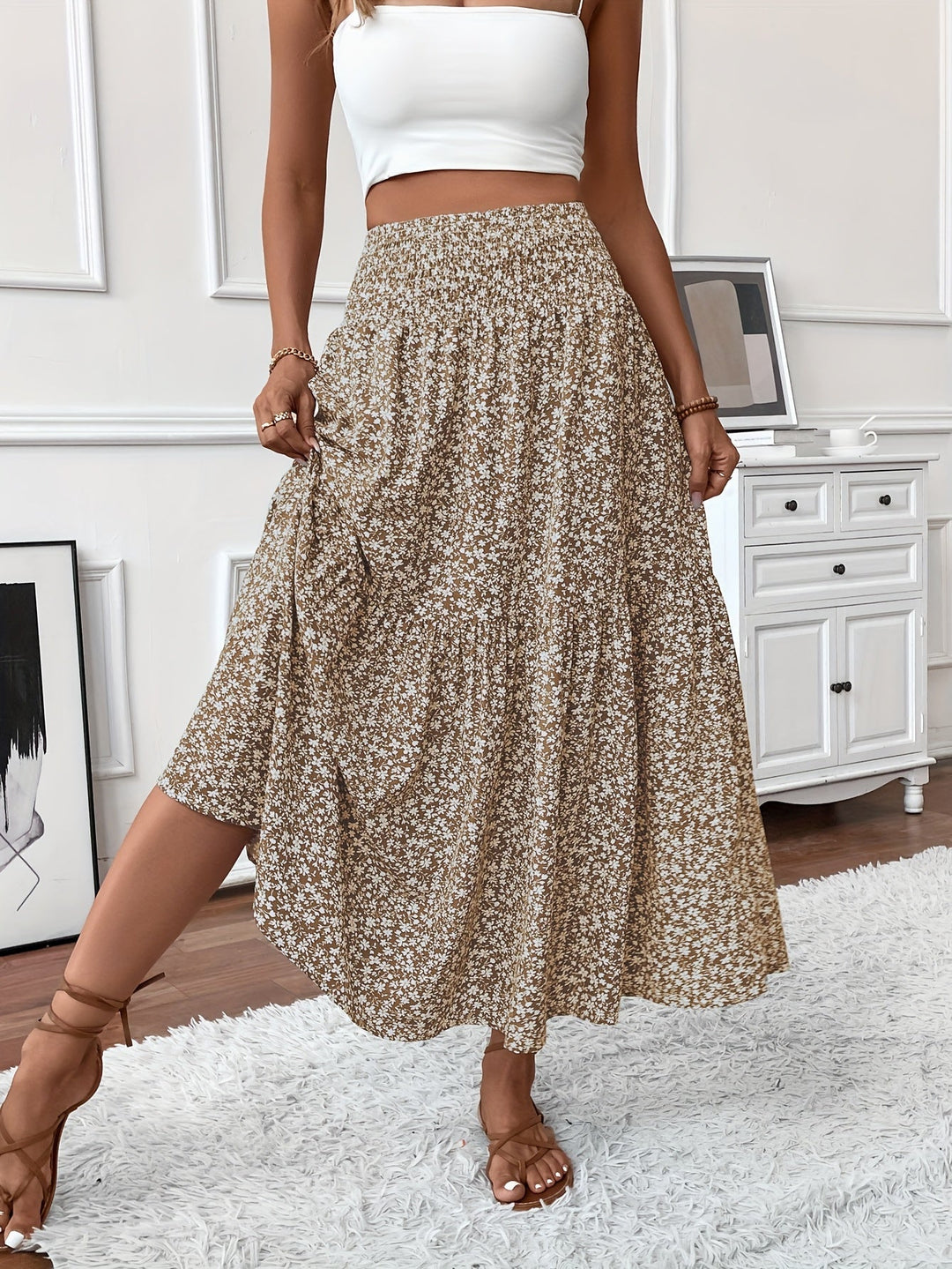 Elena | Flowy Midi Skirt for Women 2