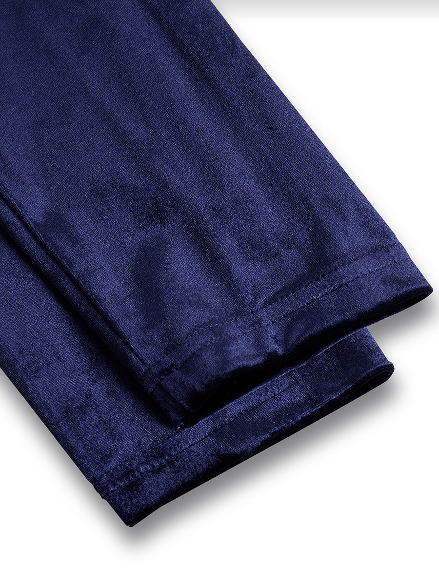 Elissa | Navy Blue Long-Sleeve Midi Dress 8