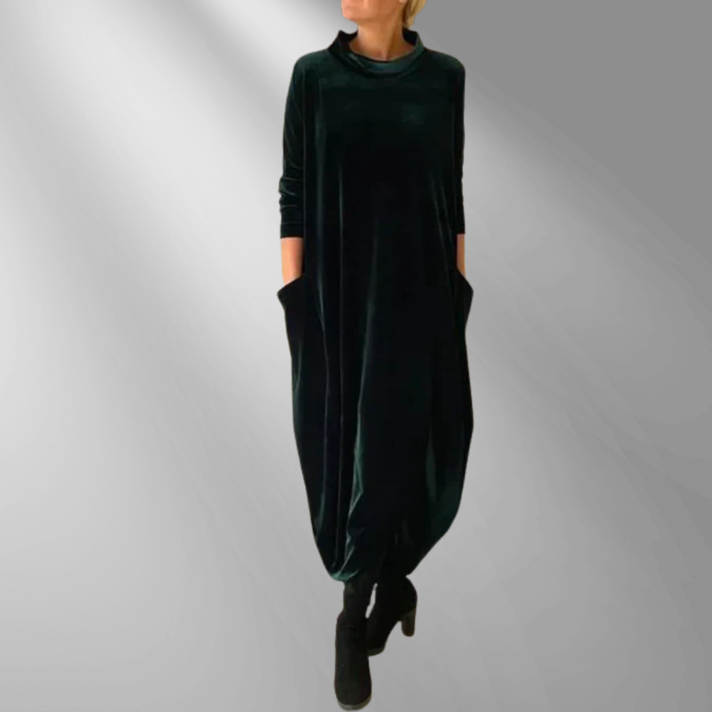 Elspeth | Relaxed Draped Winter Maxi Dress 1
