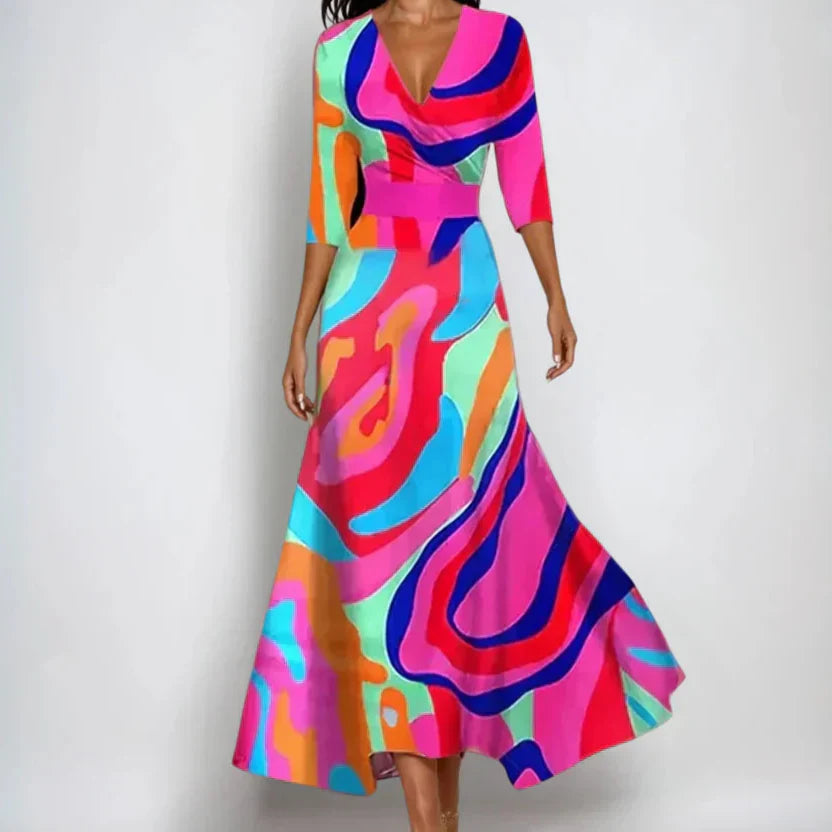 Emily™ | Elegant Floral Summer Dress for Wedding Guests 3