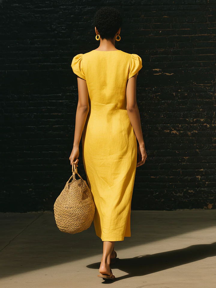 Emily™ | Elegant White Midi Dress 2