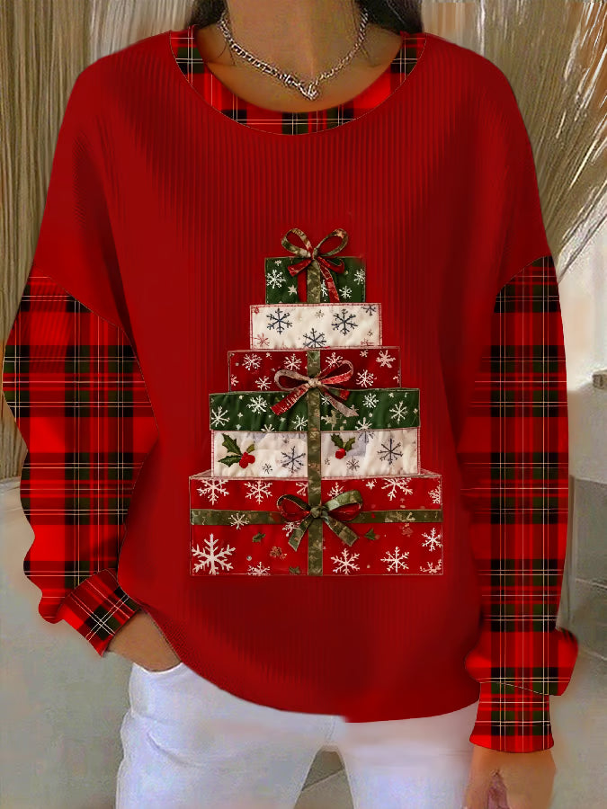 Emma - Christmas sweater with gift print 0