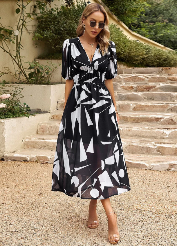 Estella™ | Flattering Floral Midi Dress for Wedding Guests 3