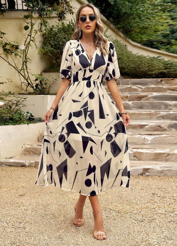 Estella™ | Flattering Floral Midi Dress for Wedding Guests 9