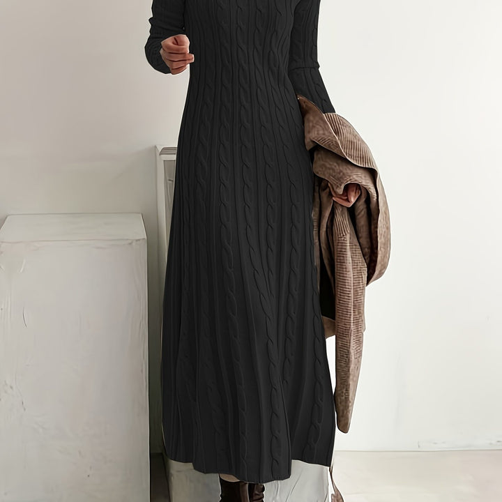 Evelyn | Cozy Cable-Knit Maxi Dress 11