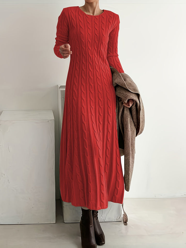 Evelyn | Cozy Cable-Knit Maxi Dress 3