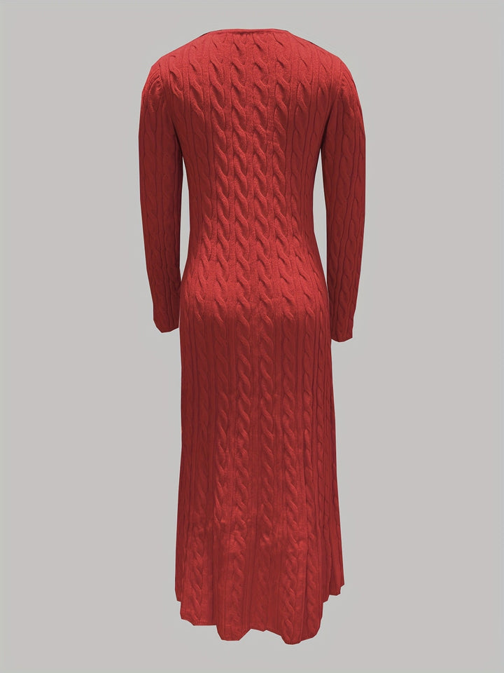 Evelyn | Cozy Cable-Knit Maxi Dress 7