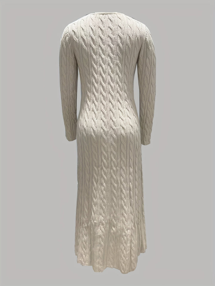 Evelyn | Cozy Cable-Knit Maxi Dress 8