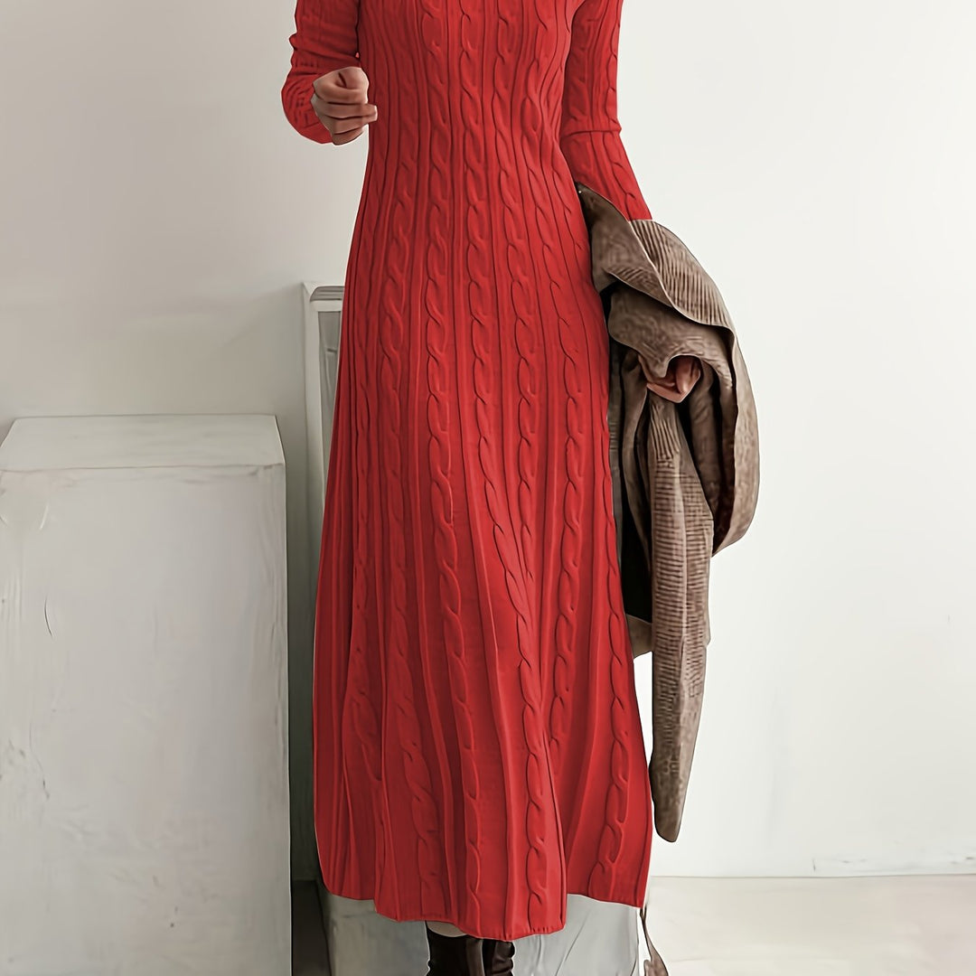 Evelyn | Cozy Cable-Knit Maxi Dress 9