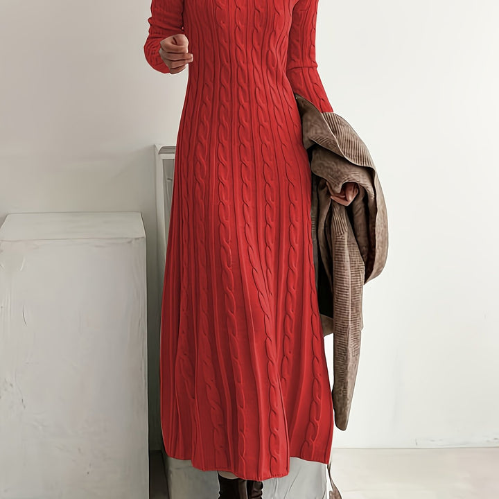 Evelyn | Cozy Cable-Knit Maxi Dress 9
