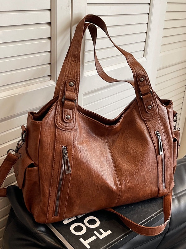 Fashionable rivet high-end large-capacity tote bag 0