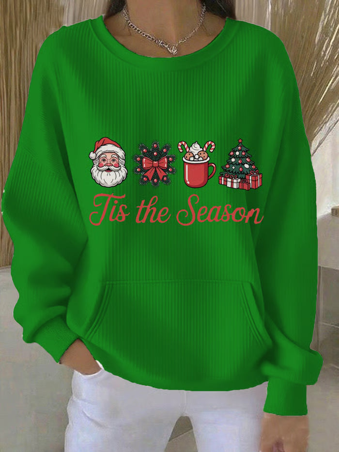 Fenna - Christmas sweater with Christmas tree print 1