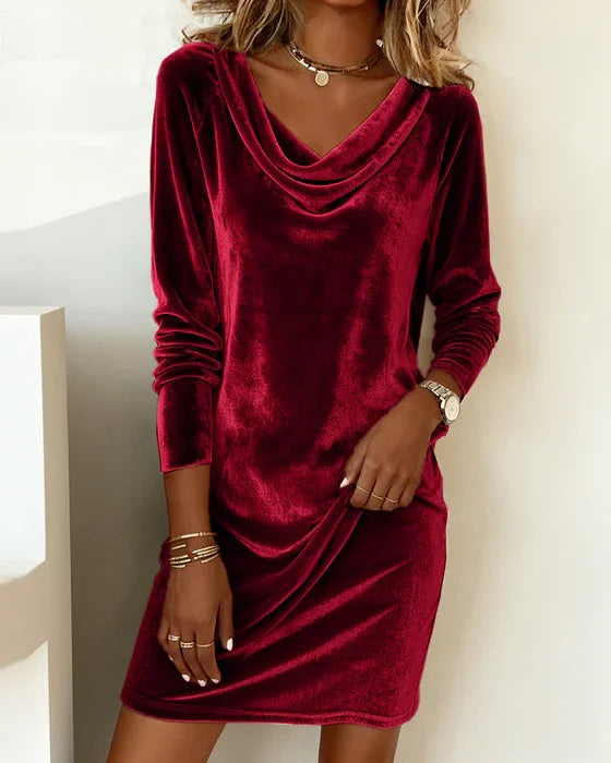 Frosina™ | Elegant Velvet Cocktail Dress 0