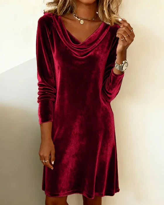 Frosina™ | Elegant Velvet Cocktail Dress 7