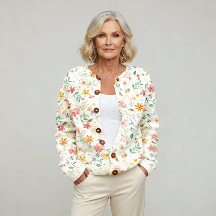 Grace | Flowers Print Cardigan 0